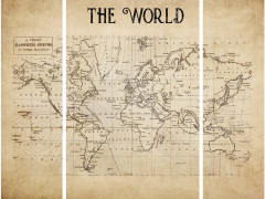 TRIPTYQUE MAP WORLD