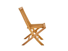 CHAISE DE JARDIN EN TECK NATERIAL ANTEA MARRON LOT DE 2