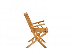 FAUTEUIL DE JARDIN EN TECK NATERIAL ANTEA MARRON LOT DE 2