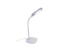 LAMPE BUREAU MEI LED TACTILE H55CM 6.5W INSPIRE METAL BLANC