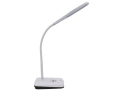 LAMPE BUREAU MESQUITE LED TACTILE H63CM 6.9W INSPIRE PLASTIQUE BLANC
