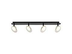 BARRE 4 SPOTS LOOB LED 4X450LM NOIR INSPIRE