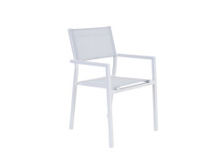FAUTEUIL DE JARDIN EN ALUMINIUM NATERIAL ORION ALPHA BLANC
