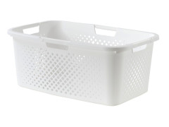 PANIER A LINGE PIXEL 40L L 58 X P 38 X H23.5 CM BLANC