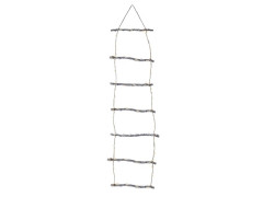 ECHELLE DECO EN BOIS LED BLANC