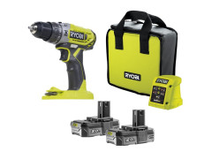 PERCEUSE SANS FIL SANS FIL RYOBI 18 V 2 AH 2 BATTERIES R18PD2-220S