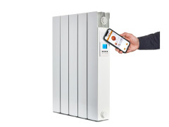 RADIATEUR INERTIE SECHE CONNECTE 1000W VOLUPTA VERTICAL BLANC