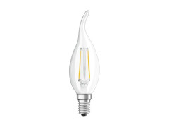 AMPOULE LED FLAMME COUP DE VENT E14 40W CLAIRE BLANC CHAUD OSRAM