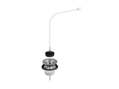 BONDE LAVABO DIAMETRE 63 MM + BOUCHON AVEC CHAINE