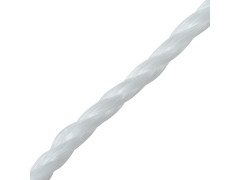 CORDE POLYPROPYLÈNE TRESSE CREUSE BLANCHE D6MM X L20M STANDERS