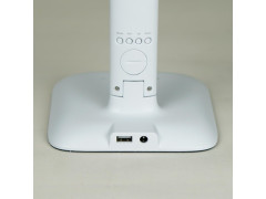 LAMPE BUREAU ALEX LED TACTILE H33.5CM 6.8W INSPIRE PLASTIQUE BLANC
