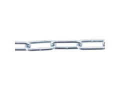 CHAINE ACIER ZINGUE MAILLE LONGUE D4MM LONGUEUR 2.5M 100KG STANDERS