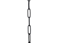 CHAINE ACIER NOIR MAILLE LONGUE D2MM LONGUEUR 2.5M 25KG STANDERS