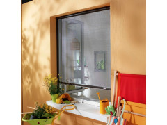 MOUSTIQUAIRE ENROULEMENT VERTICAL 100X160CM MARRON