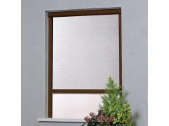 MOUSTIQUAIRE ALUMINIUM MOUSTIKIT VERTICAL ENROULABLE 1,25MX1,6M MARRON