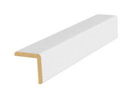 BAGUETTE ANGLE REVETU PAPIER 2200x25x25MM BLANC