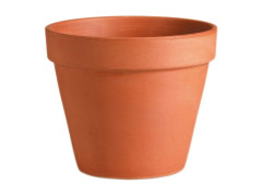 VASE BRUT D35CM TERRE ROUGE GRAND DIAMETRE