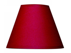 ABAT-JOUR FORME EMPIRE DIAMETRE 14CM PINCE ROUGE ROUGE 5