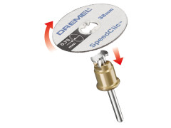 DISQUE DECOUPER DREMEL 409 DIAMETRE 38MM EP 0,75MM METAUX LOT DE 5