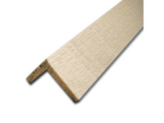 BAGUETTE ANGLE BRUT DE SCIAGE 2 BORDS DROITS BALNC CERUSE 24X24X2400MM