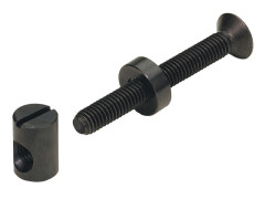 FERRURE ASSEMBLAGE 50MM DIAMETRE 6MM ACIER NOIR BLISTER 8 X8