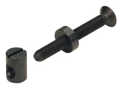 FERRURE ASSEMBLAGE 80MM DIAMETRE 6MM ACIER NOIR BLISTER 8 X8