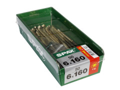 VIS UNIV TETE FRAISEE ETOILE ACIER ZN BICHROMATE 6X160 + EMB T30 BTE50