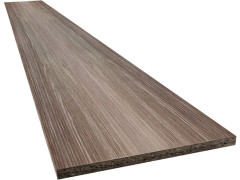 TABLETTE MELAMINEE 250X50CM EPAISSEUR 18MM CHENE GRISE MAT BORDS DROIT