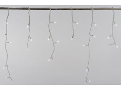 RIDEAU LUMINEUX EXT STALACTIT 180LED BLC FRD ANIM CABL BLC 2M 800X54CM