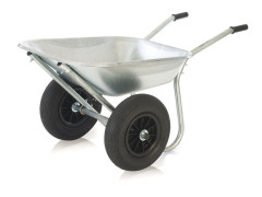 BROUETTE 2 ROUES GONFLABLES GALVANISEE 100 L CHARGE 150 KG