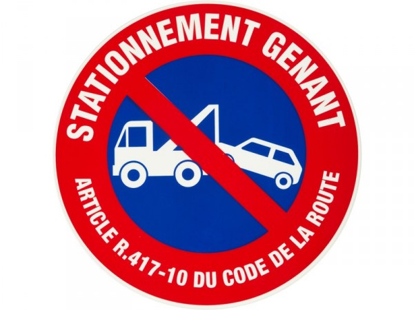 DISQUE STATIONNEMENT GENANT PLASTIQUE DIAMETRE 300MM