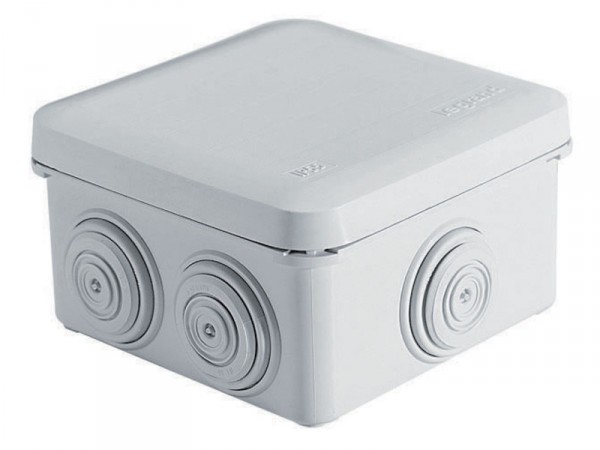 BOITE DE DERIVATION PLEXO ETANCHE CARRE 65X65X40MM GRIS