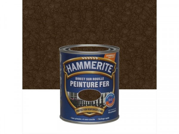 PEINTURE FER CHATAIGNE MARTELE HAMMERITE 0,75L