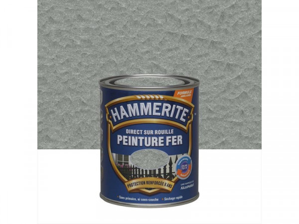PEINTURE FER GRIS ARGENT MARTELE HAMMERITE 0,75L