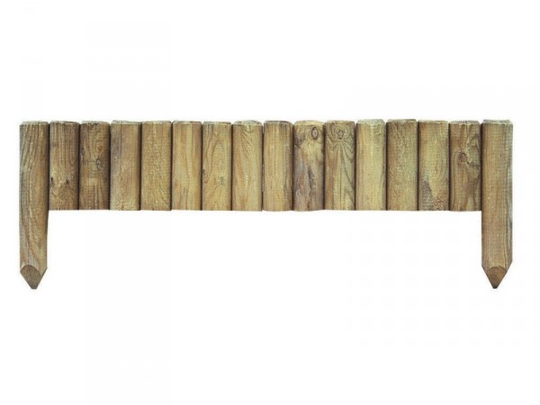 BORDURE RIGIDE PINEDE 1/2 RONDIN 7X20/35X112CM