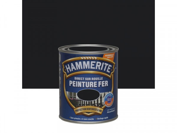 PEINTURE FER HAMMERITE BRILLANT 0L75 NOIR