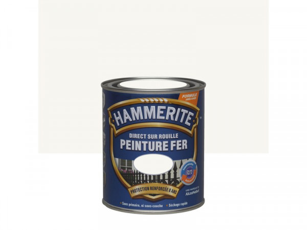 PEINTURE FER HAMMERITE BRILLANT 0L75 BLANC