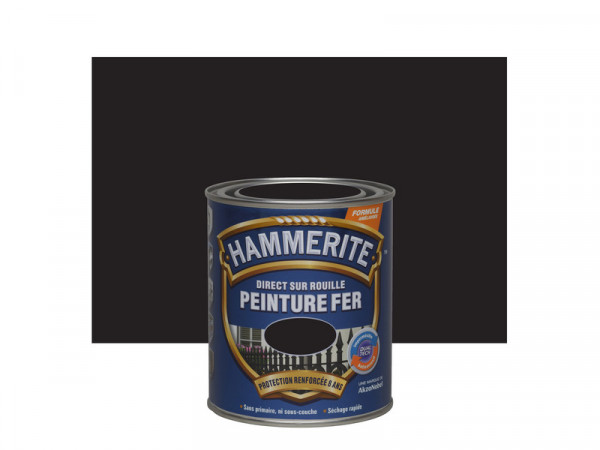 PEINTURE FER NOIR MAT HAMMERITE 0,75L