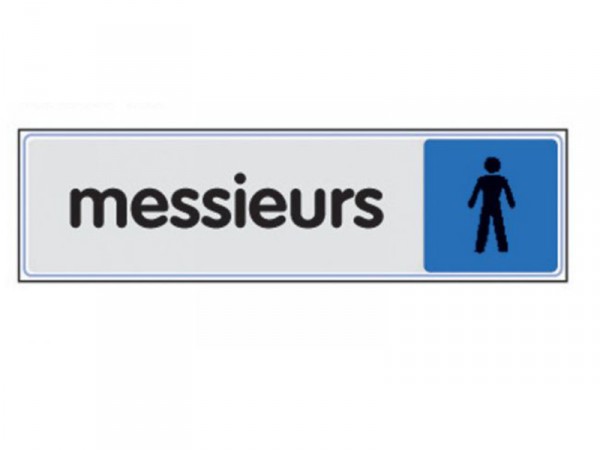 PLAQUE 170X40 MESSIEURS TEXTE
