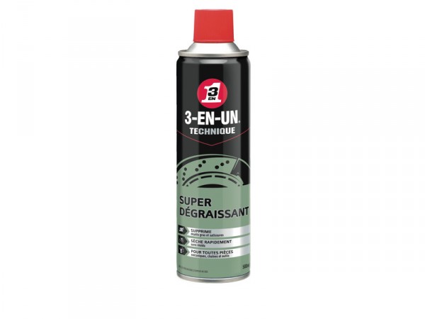 DEGRAISSANT SUPER AEROSOL 500ML 3 EN 1 TECHNIQUE