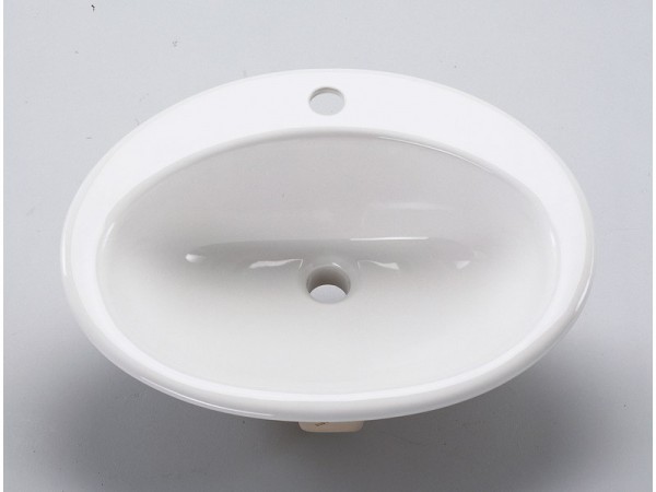 VASQUE A ENCASTER NEREA L54XP44 CM BLANC BRILLANT CERAMIQUE