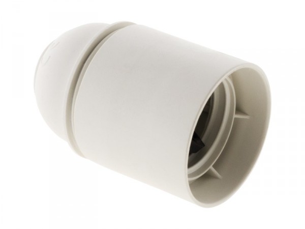 DOUILLE E27 PLASTIQUE LISSE BLANC