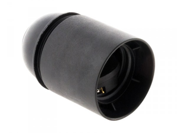 DOUILLE E27 PLASTIQUE LISSE NOIR
