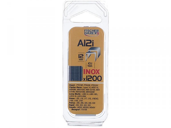 AGRAFE INOX A12MM - BLISTER 1200