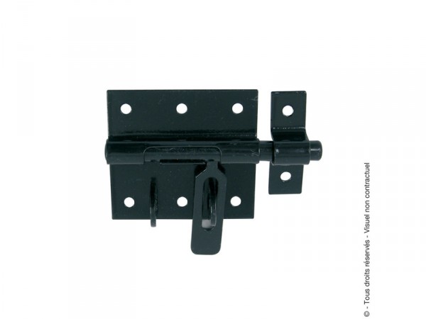 VERROU DE BOX PORTE CADENAS + GACHE DIAMETRE 16 NOIR
