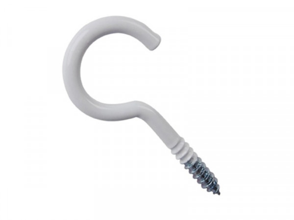 CROCHET A VISSER 4X30 ACIER EPOXY BLANC SAC 6