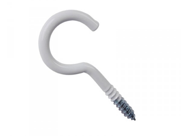 CROCHET A VISSER 5X40 ACIER EPOXY BLANC SAC 4