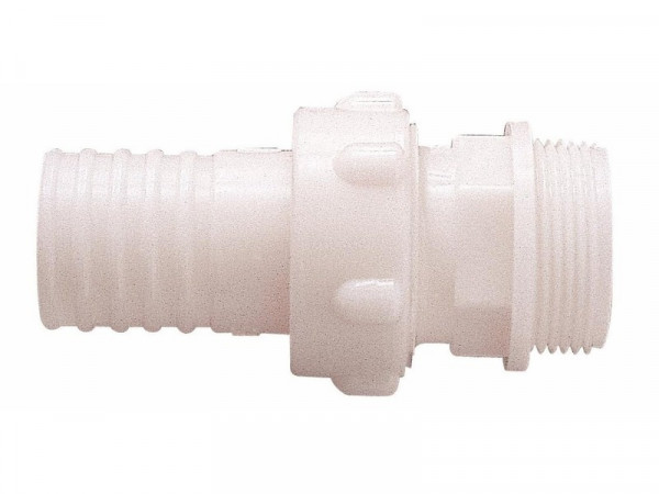 RACCORD 3 PIECES DROIT POLYAMIDE 26X34 TUYAU DIAMETRE 25MM