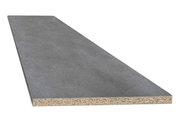 TABLETTE MELAMINEE 250X50CM EP 18MM DECOR BETON BROSSE