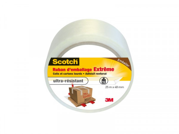 ADHESIF EMBALLAGE EXTREME 25MX48MM TRANSPARENT SCOTCH